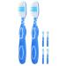 Beavorty 6 pieces manual soft toothbrush Big head with soft bristles toothed toothbrush for home travel prison
