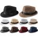 10 Pcs Fedora Hats for Men Women Classic Mens Dress Hats with Brim Unisex Newsies Hat Gangster Cap 1920s Party Accessories