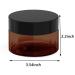 8 oz Amber Plastic Cosmetic Jars | Leak Proof Container with Black Lid | 6 Pcs. 8 Ounce for Cream, Lotion, Powder, Ointment | Beauty Products - Buy Online on GoSupps.com