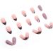 JUSTOTRY 24 Pcs Swirl Stiletto False Nails - Medium Rose French Press on Nails for Women with Nail Glue - Short Almond Stick on Nails for Nail Art - Buy Online on GoSupps.com