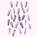 24 Pcs Rhinestone Design Violet Purple Press on Nails - Long Full Cover False Nails for Women and Girls - Buy Online on GoSupps.com