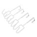 KICHOUSE 4pcs Wall Mounted Coat Rack Over Door Towel Hook Wrought Iron Coat Hook PVC Glue White 19X9X5CM White