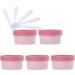 empty jars with lids cosmetic jar B0CL9KHB4R5 PC 200ml Pink Mask Mixing Bowl Empty 200g Plastic Storage Jars with Inner Liner for Storage Body Hand Face Cream Lotion Gel 5X Spatula (Color : Geel Si