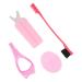 Pink Hair Dressing Curler & Face Cleaning Brush Set - Women s Beauty Essentials | Eyebrow & Eyelash Assistant - Buy Online on GoSupps.com