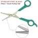 Chi-buy Pet Grooming Scissors for Dogs and Cats with Safe Round Tips Stainless Steel Dog Eye Cutting Scissors Home Professional Pets Grooming Tool (Green) - Buy Online on GoSupps.com