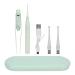Kids Earwax Removal Kit LED Light Baby Ear Cleaner Set Include Lighted Spoon Handle Spoon Tweezer USB Cable and Storage Box for Home Adults Children