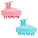 (2 pieces) Scalp massager shampoo brush for wet and dry hair scalp massage brush with a soft silicone head massage device for women men pets (green and rose pink) ...