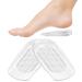 Heel Cushions for Heel Pain Relief Gel Heel Inserts for Achilles Tendonitis Relief and Heel Spurs Heel Cups Provide Support and Cushioning for Men Women (L: W8.5-12 | M7.5-11 Clear) Clear Large