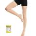 Medical compression stockings women & men with silicone band Fested 20-30 mmHG Support for varicose veins edema compression socks thighs (beige) beige 4x large