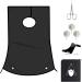 1DOT2 BART Waterproof Apron & Beard Stencil Gift for Men - Shaving Cloak & Hair Catcher - Black 109x79cm - Buy Online on GoSupps.com