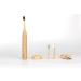 V EcoSonic Bamboo Toothbrush Kit: Sonic Electric Toothbrush with Bamboo Heads Regular Bamboo Toothbrush and Bamboo Travel Cas