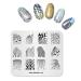 Alexnailart Nail Art Stamping Plate Fashion Building Lattice Template Image Plate Nail Art Tools (FA002)
