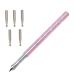 minkissy 1 Set nail art pen nail calligraphy pen tools nail art design pen paint marker replacement tips DIY embroidery tool multi placer builder brush Stainless steel drawing tool diamond