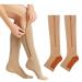 Buy 2 Pairs Compression Stockings for Women & Men - Zippered Toe-Free Calf Support Socks for Varicose Veins & Edema - XXL Beige - Buy Online on GoSupps.com