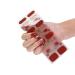 NCTCITY Gel Nail Polish Strips Stickers 20 Full Wraps Semi-Cured Nail Art Sticker Waterproof Self-Adhesive Gel Stickers Decals with Nail File for Cute Women Girls (Wine Red) Bss-0060
