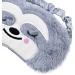 Grey Cute Sloth Sleeping Mask | Soft Plush Eye Cover for Kids & Adults | Funny Animal Sleep Mask for Travel & Meditation - Buy Online on GoSupps.com