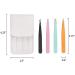 Desikixudy 8 Eyebrow Tweezers Set - Slanted & Pointed Tips Premium Beauty Tool with Leather Case - Perfect for Precise Hair Removal - Buy Online on GoSupps.com
