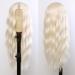 GIANNAY Blonde Wig  Platinum Blonde Wig Curly Wig Long White Loose Wave Wigs for White Women Ash Blonde Synthetic Heat Resistant Lace Front Wigs for Black Women Light Color Lace Wig Cosplay Fairy Wig