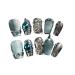 Temperament nail art pure hand-made short wearing a fairy princess nail art flash diamond sapphire.(XS)