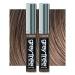 Root touch up, temporary hair color to cover gray hairlines, eyebrows, Mustache & Beards Greyfree 2 PACK (LIGHT BROWN)
