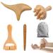4 pieces Massage Wood Killogood Triggerpunkt Massage Set Maderotherapy Massage roller Wood Lymphatic drainage massage device with bag color : D