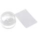Hilai Clear Nail Stampers and Scraper Transparent Silicone Nail Art Stamping Template with Cap Manicure Nail Care Tool Nail Art Stamper Clear Silicone Jelly Stamper