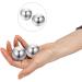 Gleavi Sports Toys: Stainless Steel Ball Roller Massage Device - 2 Pcs Metal Exercise & Stress Balls for Fitness - Buy Online on GoSupps.com