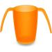 Ornamin 2 Handled Mug 220ml Orange with Spouted Lid - Small Opening | Ergonomic Plastic Mug for Shaky Hands | Drinking Aid Cup for Care - Feeding Cup - Buy Online on GoSupps.com