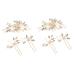 minkissy 2 Sets Hairpin Decorative Hair Combs Pearl Hair Combs Decorative Headpiece Bridal Hair Combs Hair Accessories for Girls Braids Accessories Pearl Headpieces Wedding Zinc Alloy Bride