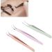 3pcs Stainless Steel Eyelash Tweezers Set - Smooth Applicator Tools for False Eyelash Extensions | International Shipping Available - Buy Online on GoSupps.com