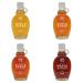 MapleFarm - Pure maple syrup. Tasting pack 4 variants: GOLD - AMBER - DARK - VERY DARK. Category A, golden, amber, dark, very