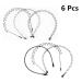 Voarge 6 Pcs Metal Hairband - Black Spring Wave Unisex Flexible Headband Accessories for Men & Women - Buy Online on GoSupps.com