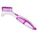 Verdant touch denture brush with double head cleaning brush for false teeth portable denture toothbrush double -sided denture brush for false teeth 180 mm length