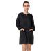 Exttlliy Chameleon Fabric Salon Smock Professional Stylist Jacket Waterproof Haircut Cape Barber Apron M code Black