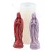 Cestony 3D Virgin Mary Candle Silicone Molds for making candles  gypsum resin statues and home decoration(A) Virgin-a