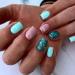 Mouyouglow Press on Nails short short Square Dark Nude Blitter Fake Nails Full Cover Art Nails with nail glue angular natural pink blue bling acrylic artificial fingernails press i24