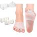 Toe spreader silicone gel toes separator set hallux correction toe corrector for women men toe spreader hallux valgus for hammerzeh bunion 2 pairs of midfoot pads and toe separator kit