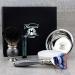 5 Pc Mens Shaving Kit 5 Edge Razor With Black Badger Hair Shaving Brush Soap Bowl and Alum Perfect Set For Men
