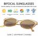 Bifocal Sunglasses for Women - Verona by VITENZI Gold 2.25 Diopters | Tinted Reading Sun Glasses - Buy Online on GoSupps.com