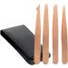 4-Piece Eyebrow Tweezers Set - Pointed & Angled Tweezers with Stylish Leather Look Case - Gold | International Shipping Available - Buy Online on GoSupps.com