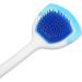 Tongue Cleaner Brush - Silicone Oral Hygiene Tool for Adults | Long Handle - Blue - Buy Online on GoSupps.com