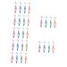 minkissy Toothbrush for Dentures Double Head Colored Rubber TPE 28 Pieces