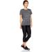Under Armour Women's Tech Twist T-Shirt - Black/Metallic Silver, Medium - Buy Online on GoSupps.com