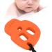 Silicone Sewing Ring for Teeth | Orange Skull Necklace - Safe Chewing Toy for Autism & Oral Motor Skills - Buy Online on GoSupps.com