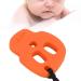 Heat Resistant Chew Teething Necklace | Durable Orange Skull Teether | Stress Relief Toy for Babies - Buy Online on GoSupps.com