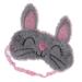 Mask Eye 2pc Masks Cartoon Eyepatch Cover Lovely Animal Cute Eyeshade Girls for Shade Plush Rabbit Women Blindfold Grey Patch Eye Eye Sleeping Grey 1 Count (Pack of 1)
