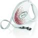 flexi Glam Splash Orient with Swarovski Crystals S - Dog Retractable Lead - 3 m - White multi small