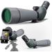 Gosky 20-60x80 Dual Focusing ED Spotting Scope - Ultra High Definition Optics Scope with Carrying Case and Smartphone Adapter for Target Shooting Hunting Bird Watching Wildlife Astronomy Scenery