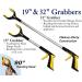 2-Pack Grabber Reacher Set - 32 Inch and 19 Inch, Rotating Jaw, Mobility Aid Tool - Buy Online on GoSupps.com