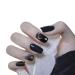 Press on Nails 3 Sets Black Star Moon Smudge Fake Nail Self-Adhesive Nail Stickers Artificail Nails for Women Girls (Color : Black) (Color : Black) (Black)